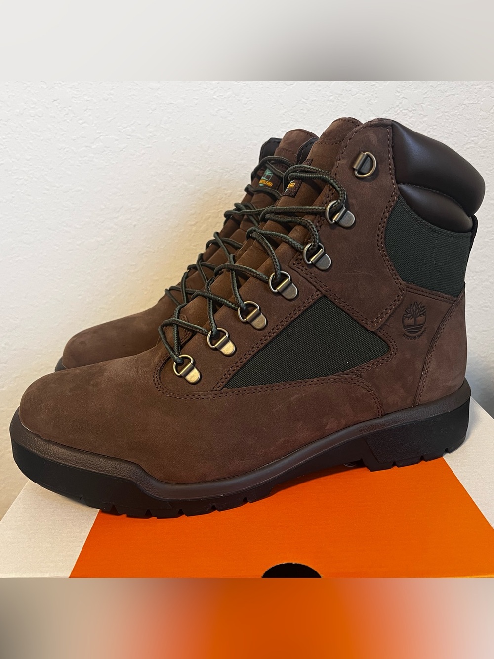 Timberland Field Boot Mid Lace Waterproof Chocolate Dark Brown Men’s Size 11
